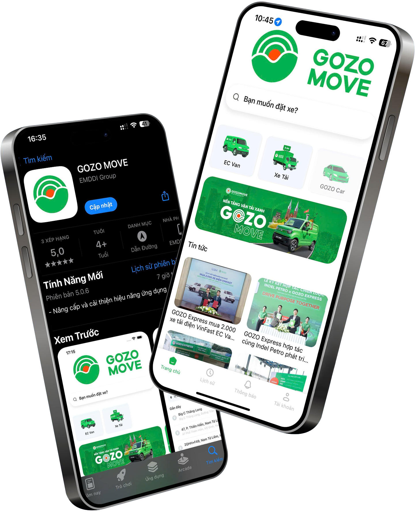 GOZO MOVE trên điện thoại